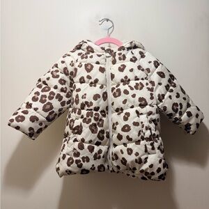 Baby GAP Leopard Print Puffer Coat 18-24 Mo